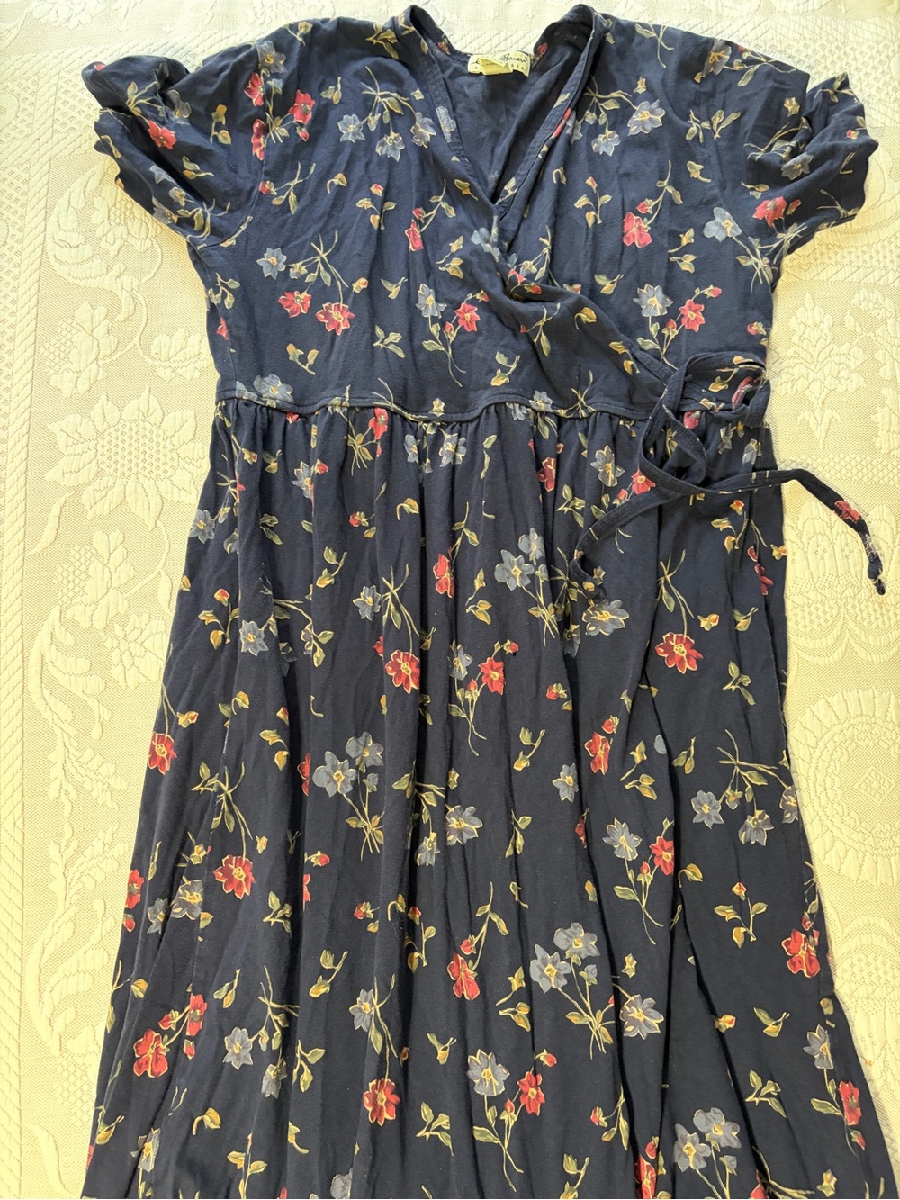 Vintage Eddie Bauer shift dress knit teacher Medium fall casual grandma chic